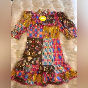 Colorful Patchwork Long Sleeve Dress